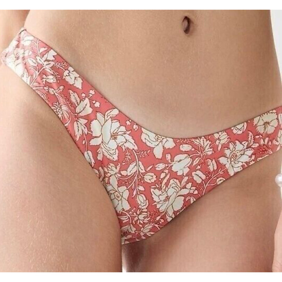 J.Crew NWT Pink Floral Tossed Floral Curved-Waist Cheeky Bikini Bottom Size 3X - Picture 5 of 16